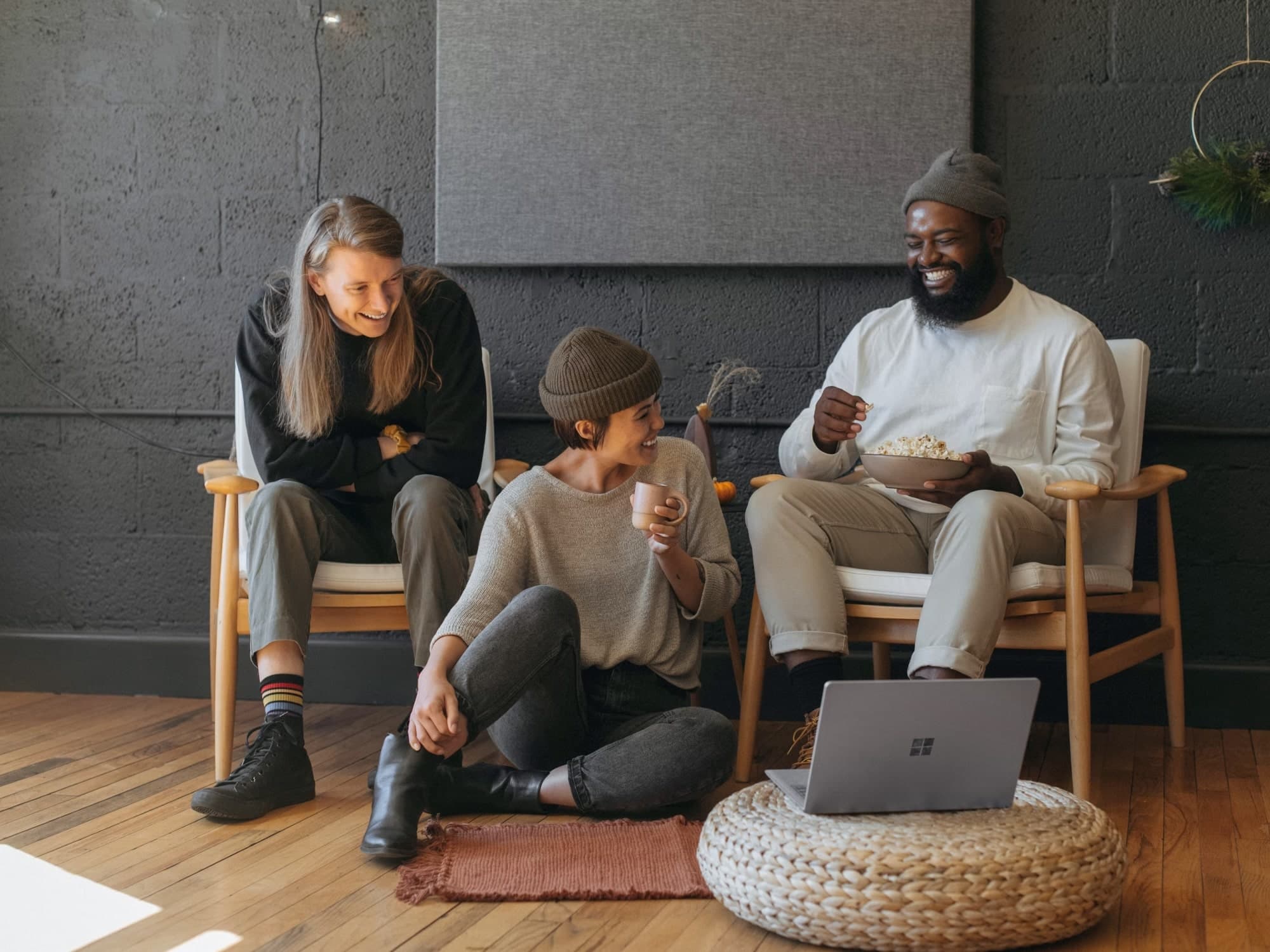 A small team working together in a studio
